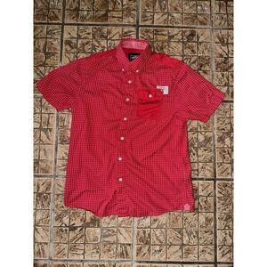 Vintage‎ Y2K Parish Nation Lacrosse Shirt Large Short Sleeved Button Down